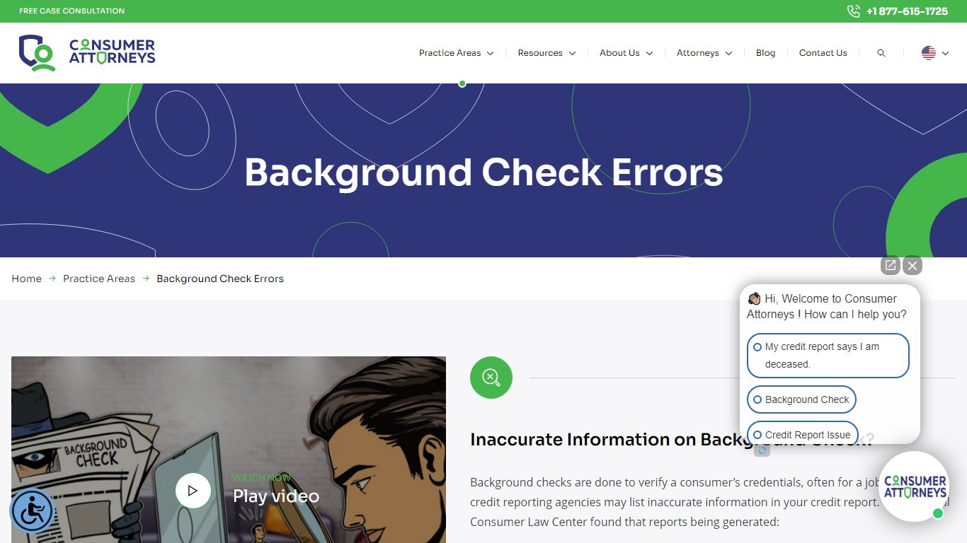 Background Check Errors: Free Legal Help - Consumer Attorneys